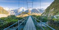 Mount Cook from across a bridge
