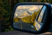 Rearview mirror - mountains