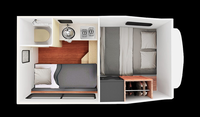 Cruise Canada Truck Camper - Night Layout