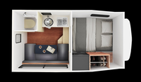 Cruise Canada Truck Camper - Day Layout