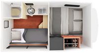 Cruise Canada Truck Camper - Night Layout