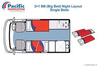 Pacific horizon 2 + 1 Night Layout