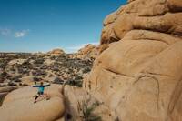 Yoga amongst the rocks of Joshua Tree National Park