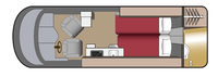 Four Seasons Van Conversion - Night Layout