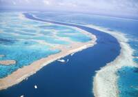 Tidal channel through Great Barrier Reef