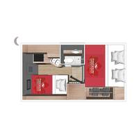 Fraserway Truck Camper - Night Layout