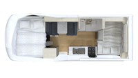 Cruisin 4 Berth Deluxe - Day & Night Layout