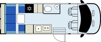 CanaDream Deluxe Van Camper - Day Layout