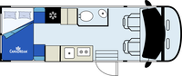 CanaDream Deluxe Van Camper - Night Layout