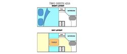 2 Berth Ford Ranger 4x4 Camper Layout
