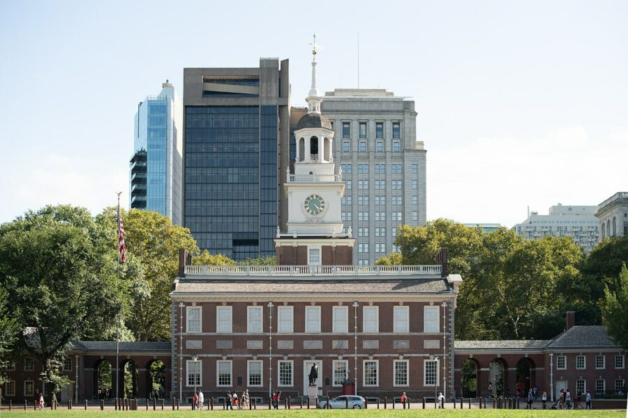 The north side of the Independence Hall
