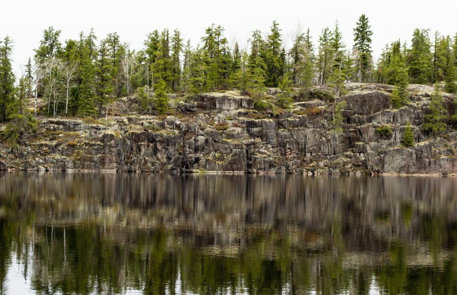 Rock wall at Woodland Caribou Provincial Park